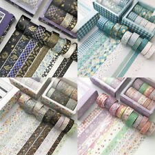 10 Rotoli Nastro Washi Decorativo Scrapbooking Carta Adesivo Fai da Te Adesivo Set H3