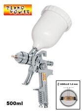 PISTOLA A SPRUZZO AEROGRAFO H.V.L.P. CON SERBATOIO A CADUTA 500ml UGELLO 1,4 mm