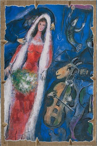 Chagall sposa stampa - la,