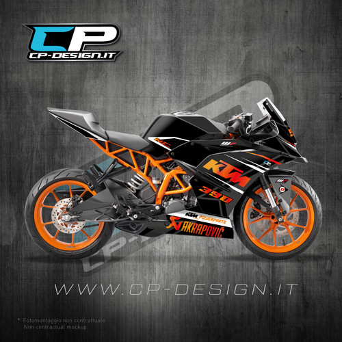 Kit grafiche arancione - kit, cromato