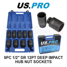 US PRO Tools 9pz 1/2" Dr 12pt