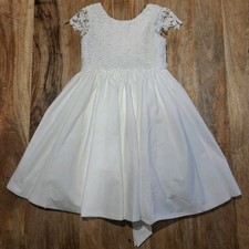 Abito bianco cotone pizzo