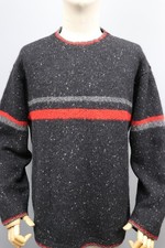 Maglione FISHERMAN Out of Ireland maglia vintage lana vergine multicolore uomo taglia L