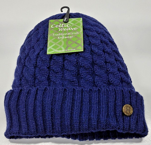 Cappello berretto blu maglia
