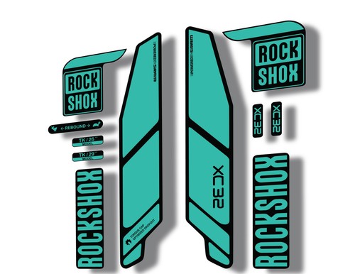 Adesivo rock shox - shox, xc32