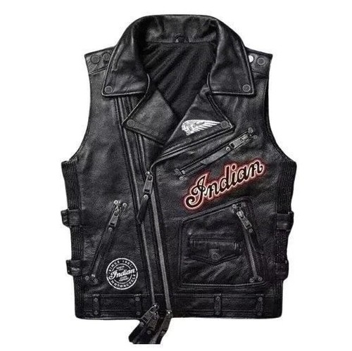 Gilet pelle nera ispirato - gilet,