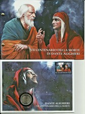 018_Dante Alighieri.2020.VII centenario morte.Vaticano.Francobollo e 2 Euro comm