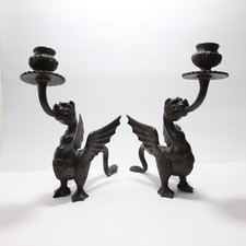 Coppia di Candelieri Zoomorfi