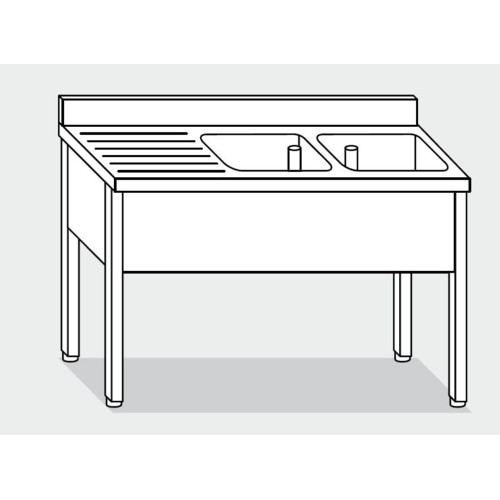 Lavello 160x60x85 acciaio - , inox