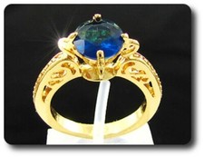 Anello Zaffiro Blu 8 MM