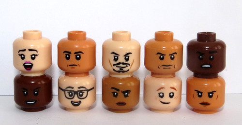 Lego teste testa marrone - teste,