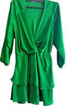 Mini Abito Zara Verde Effetto