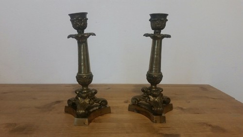 Coppia candelabro ottone - in,