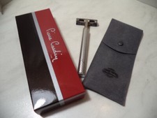 RASOIO DA BARBA PIERRE CARDIN PARIS IN METALLO ARGENTATO NUOVI