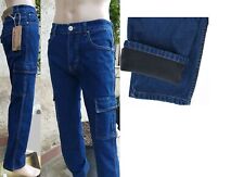 Jeans Cargo Imbottito Uomo Termico Caldo Tasconi Tg.46/60
