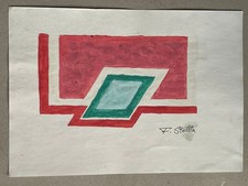 Frank Stella disegno e quadro