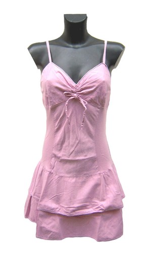 Abito rosa cotone lino tg - abito,