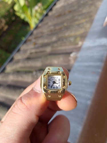 Montre bague doré réglable - bague,