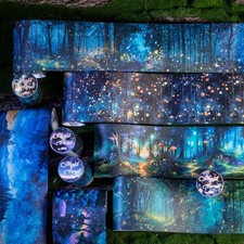 Nastro Washi scena notturna foresta scrapbooking adesivi diario album pianificatore artigianato