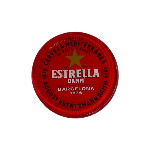 Estrella damm beer round - estrella,