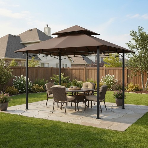 Gazebo griglia marrone