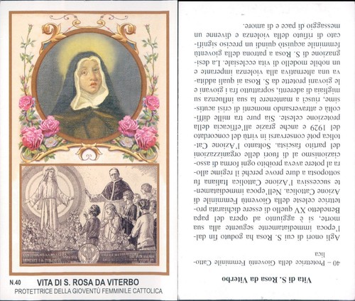 Raro santino vita santa - e,
