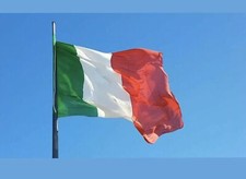 BANDIERA ITALIANA TRICOLORE 87X145 / 120X180 CON ASOLA PER ASTA
