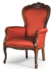 POLTRONA C/FUSTO IN LEGNO