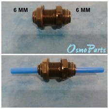 Raccordo Passaparete 6 MM Attacco Rapido Depuratori Osmosi Inversa Tubo Acqua