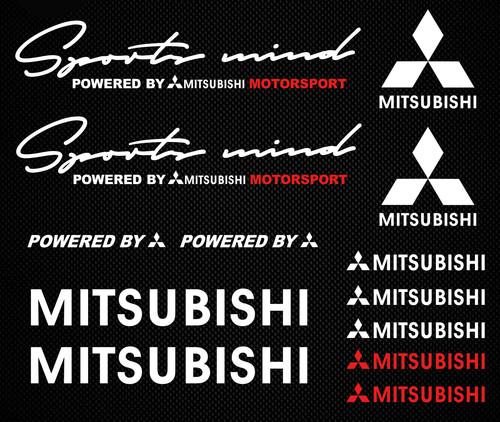Adesivo sticker mitsubishi - adesivo,