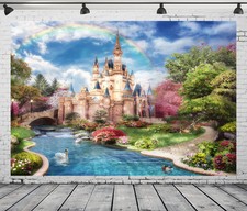 CORFOTO 7x5ft Giardino Castello Sfondo Della Principessa Castello Sfondo (f2C)