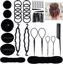 Chignon Materiale Accessori -70 Pezzi, Capelli Styling Set (Nero)