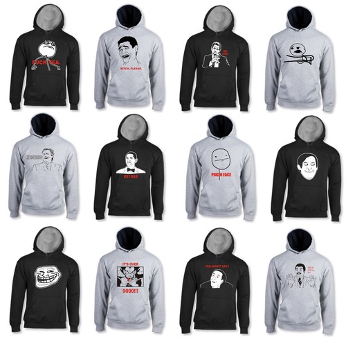 Felpa con cappuccio meme - con,