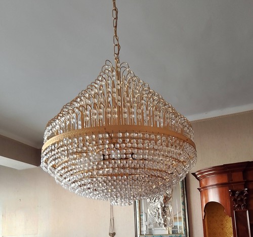Lampadario cristallo antico - lampadario,