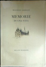 MEMORIE DI UNA VITA ADREANI MAURIZIO  1979 