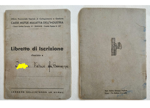 Fascismo libretto casse mutue - fascismo,
