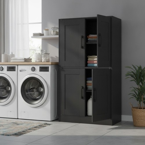 Armadio cucina alto nero - , 4