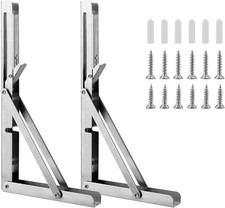 2 Staffe per Mensole, Staffe Pieghevoli per Tavolo Da Muro, Supporto per Scaffal