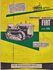 PUBBLICITA' 1949 TRATTORE TRATTRICE FIAT MOD . 601 CINGOLO TRACTOR POTENZA 