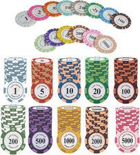 50PCS Fiches Poker