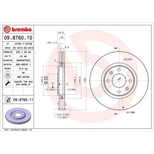 Disco freno brembo - 2x,
