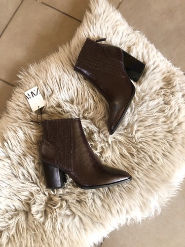Stivaletti zara rosso bordeaux - stivaletti,
