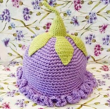 Cappellino Fiore Neonata/Bimba Regalo Nascita Uncinetto fatto a Mano 
