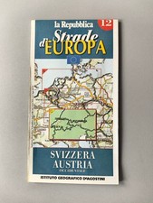 CARTINA STRADE D'EUROPA SVIZZERA - AUSTRIA CARTA STRADALE DE AGOSTINI MAPPA