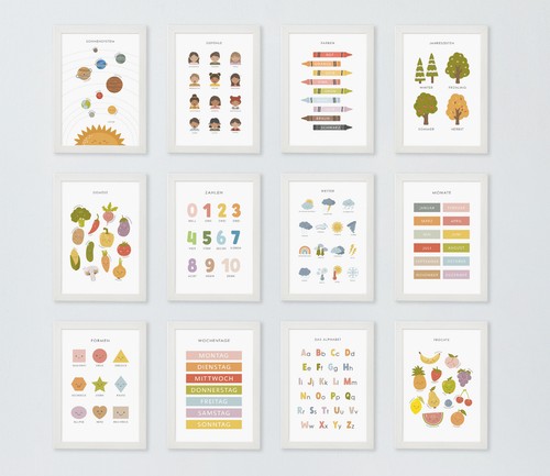 Poster didattico montessori - didattico,