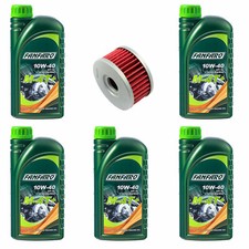 Kit olio motore 10W40 5 litri filtro olio HF136 per Beta Alp 350 Suzuki DR GN GZ TU VL