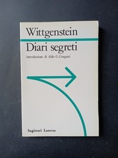 Wittgenstein Diari segreti, intr. di Aldo Gargani, Sagittari Laterza 1987