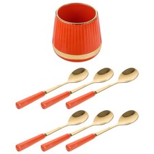 7 Pcs Cucchiaio Di Caffè Leggero Cucchiaini Acciaio Inox Cafe Spoon