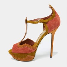 Sergio Rossi Tri Color Suede