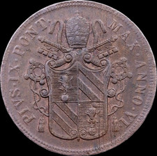 Papal States, 5 Baiocchi 1851